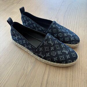 Louis Vuitton | Denim Flat Monogram Espadrilles | 38.5